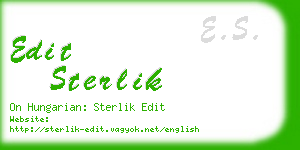 edit sterlik business card